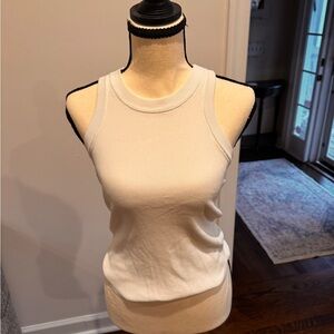 Women's White Sleeveless Top